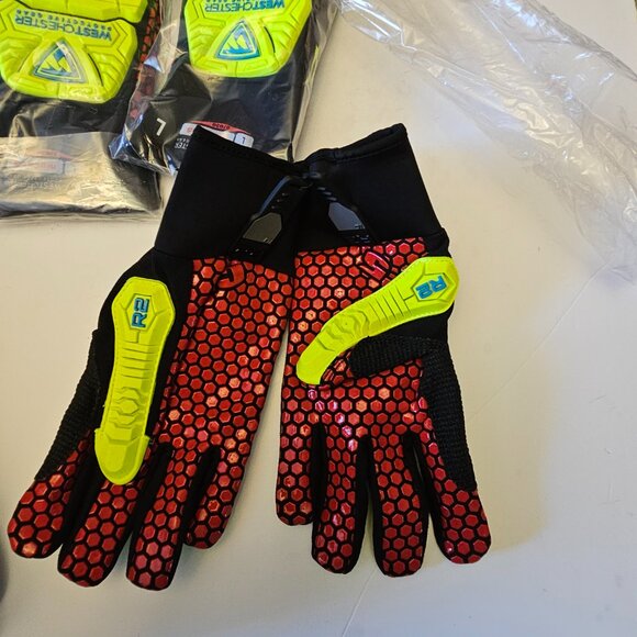 3 Pairs NEW West Chester Rig Cat 5® High-Viz Safety Gloves Size L - Picture 6 of 13
